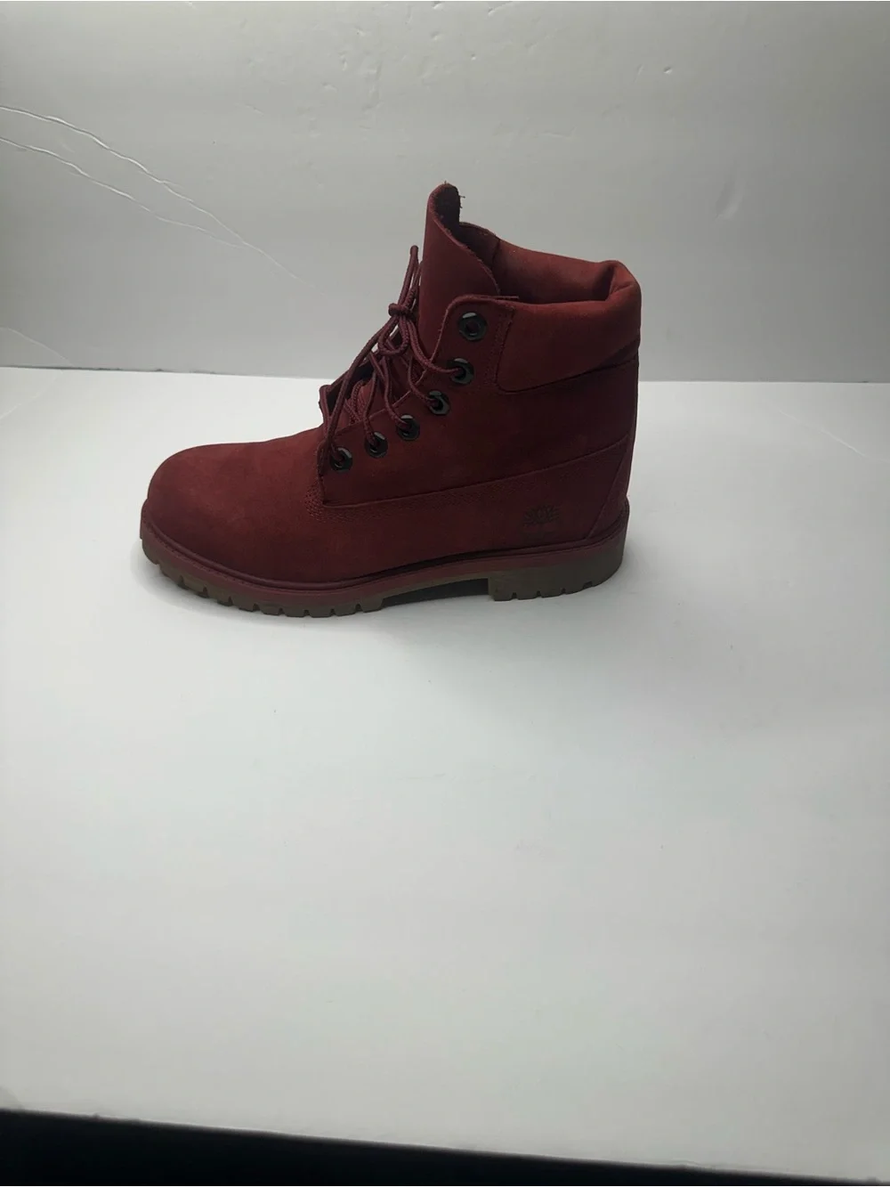 Timberland Kids Burgundy Lace-Up Suede Boots